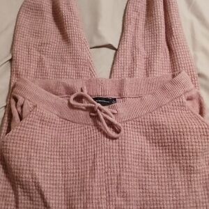 New York & Company Pink Knit Joggers